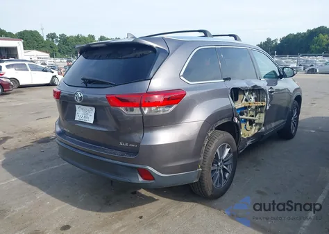 2019 Toyota Highlander Xle from USA, damaged, VIN 5TDJZRFH6KS578552